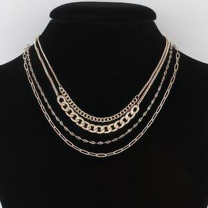 Multi Curb Mariner Chain Necklace